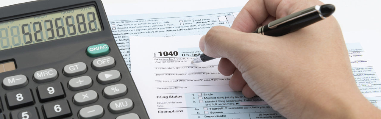 Tax preparation with calculator