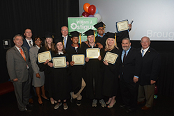Graduates at Graduation day at Ostiguy High School